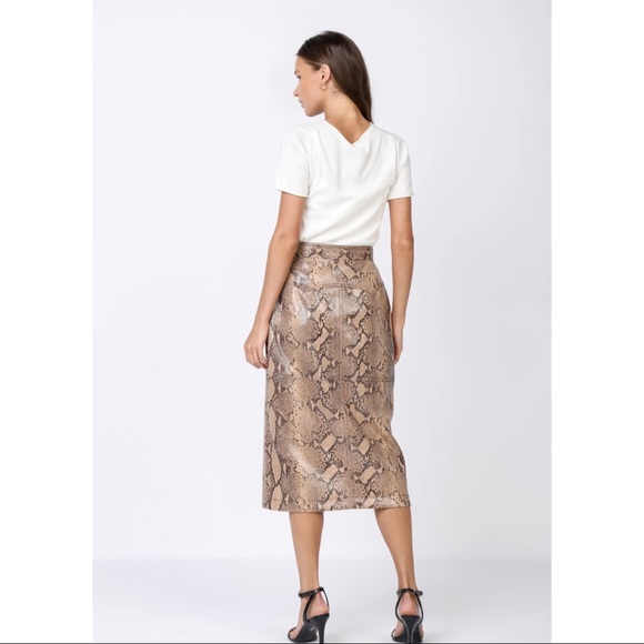 ❤️Current Air Snakeskin Midi Skirt - Picture 4 of 11